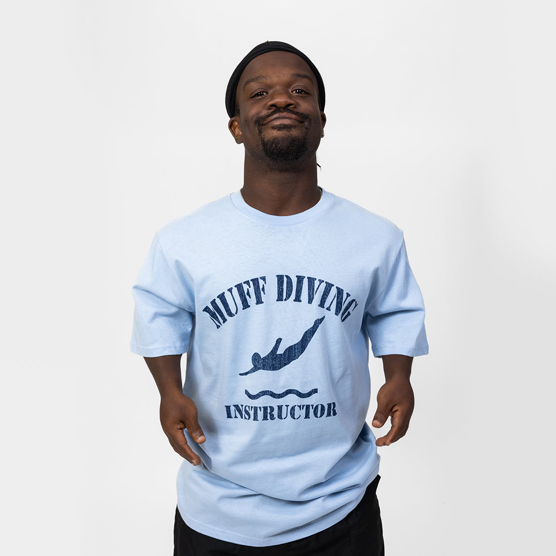 Muff Diving Instructor Light Blue Tee