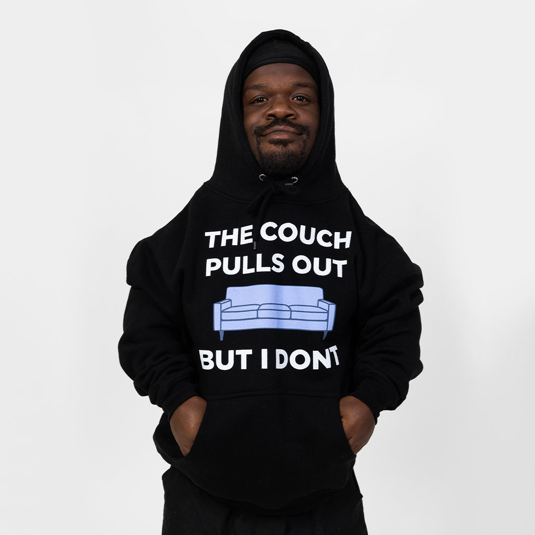 Pull Out Couch Black Hoodie