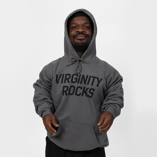 Virginity Rocks Silver Hoodie