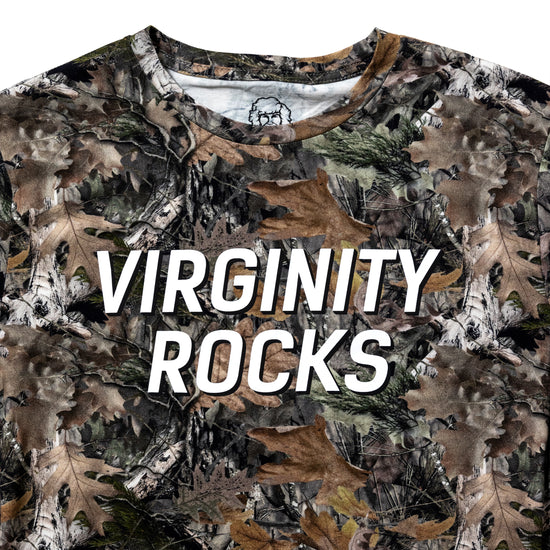 Virginity Rocks Camo Tee