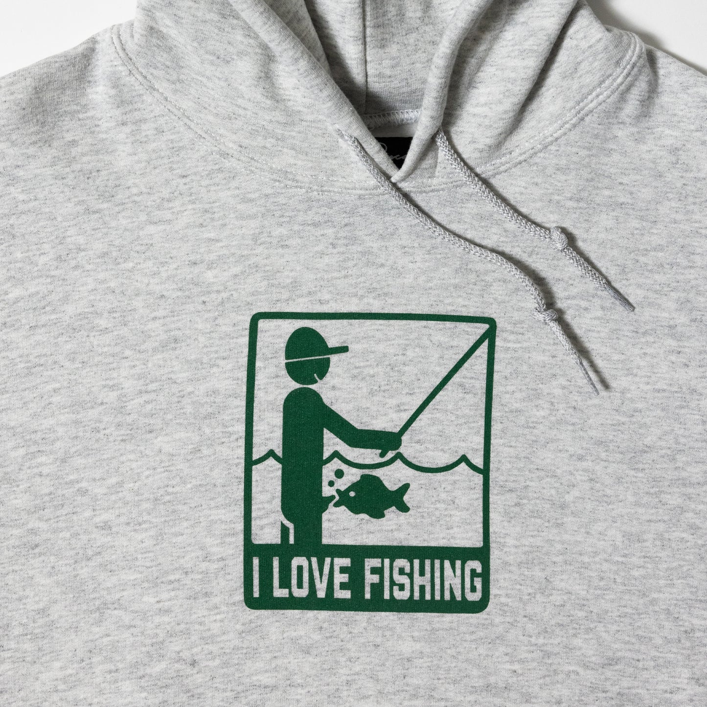I Heart Fishing Grey Hoodie