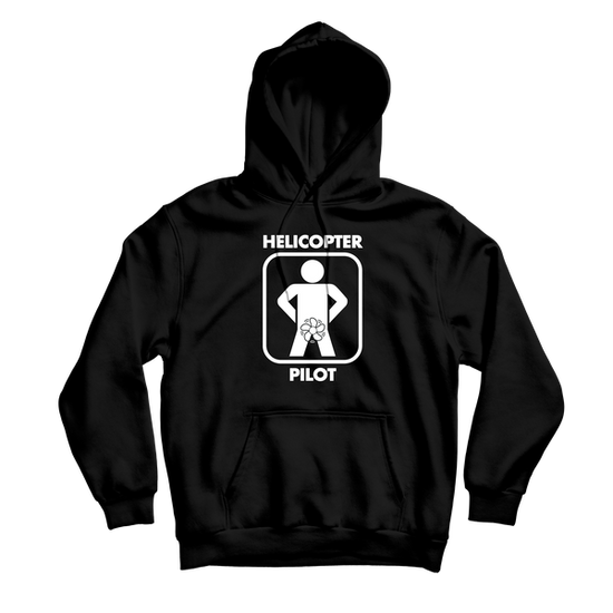 Helicopter Pilot Black Hoodie