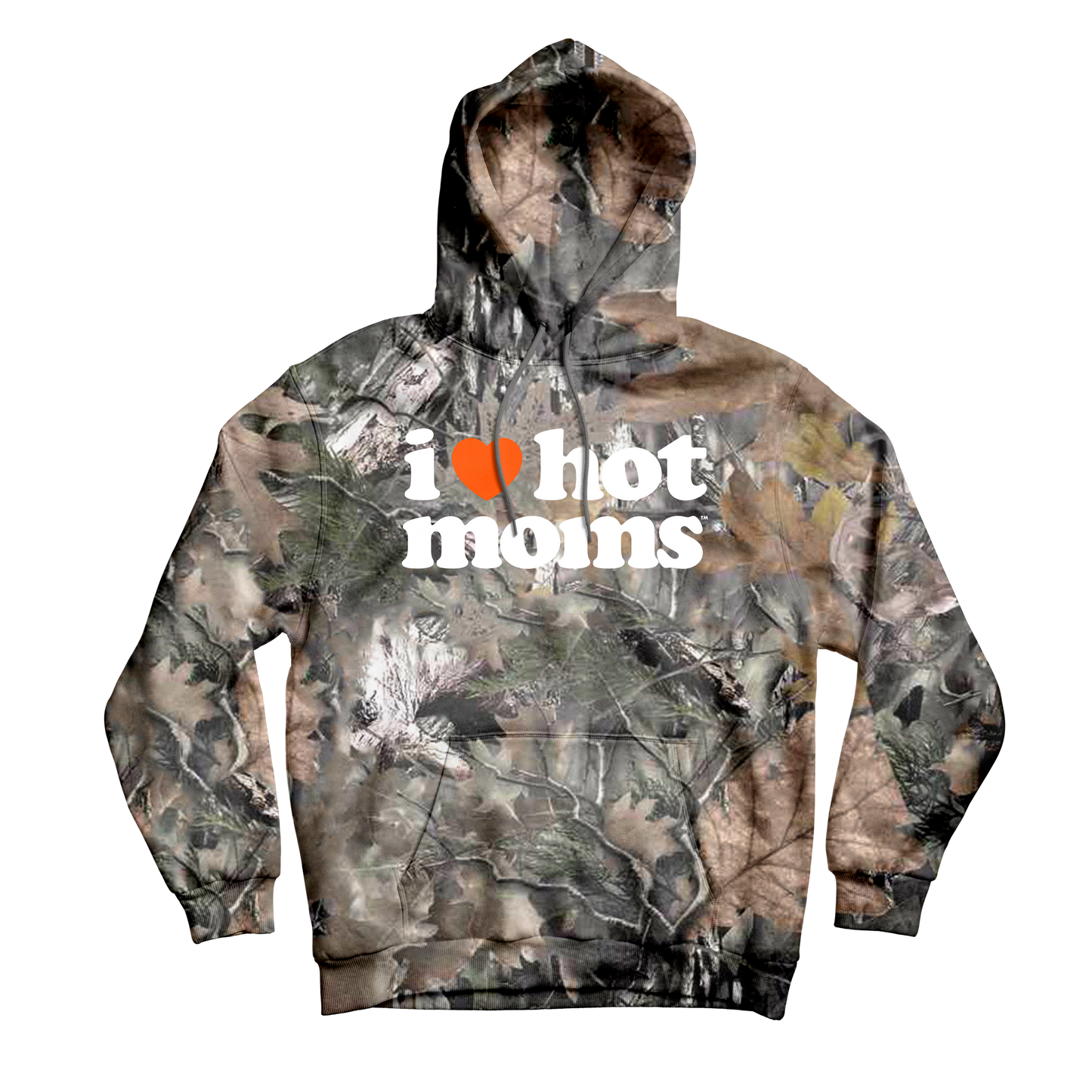 I Heart Hot Moms Camo Hoodie