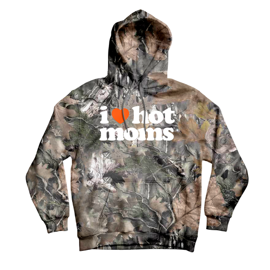 I Heart Hot Moms Camo Hoodie