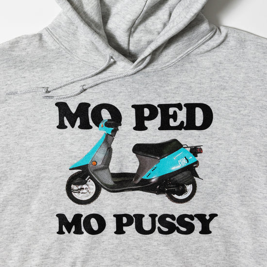 Moped Mo Pussy Grey Hoodie