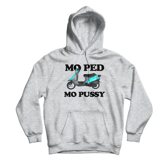 Moped Mo Pussy Grey Hoodie