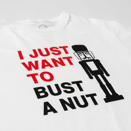 Bust A Nut White Tee