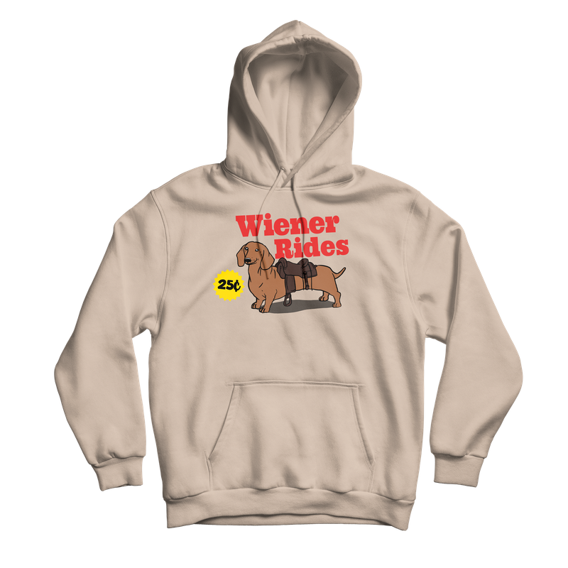 Wiener Rides Sand Hoodie