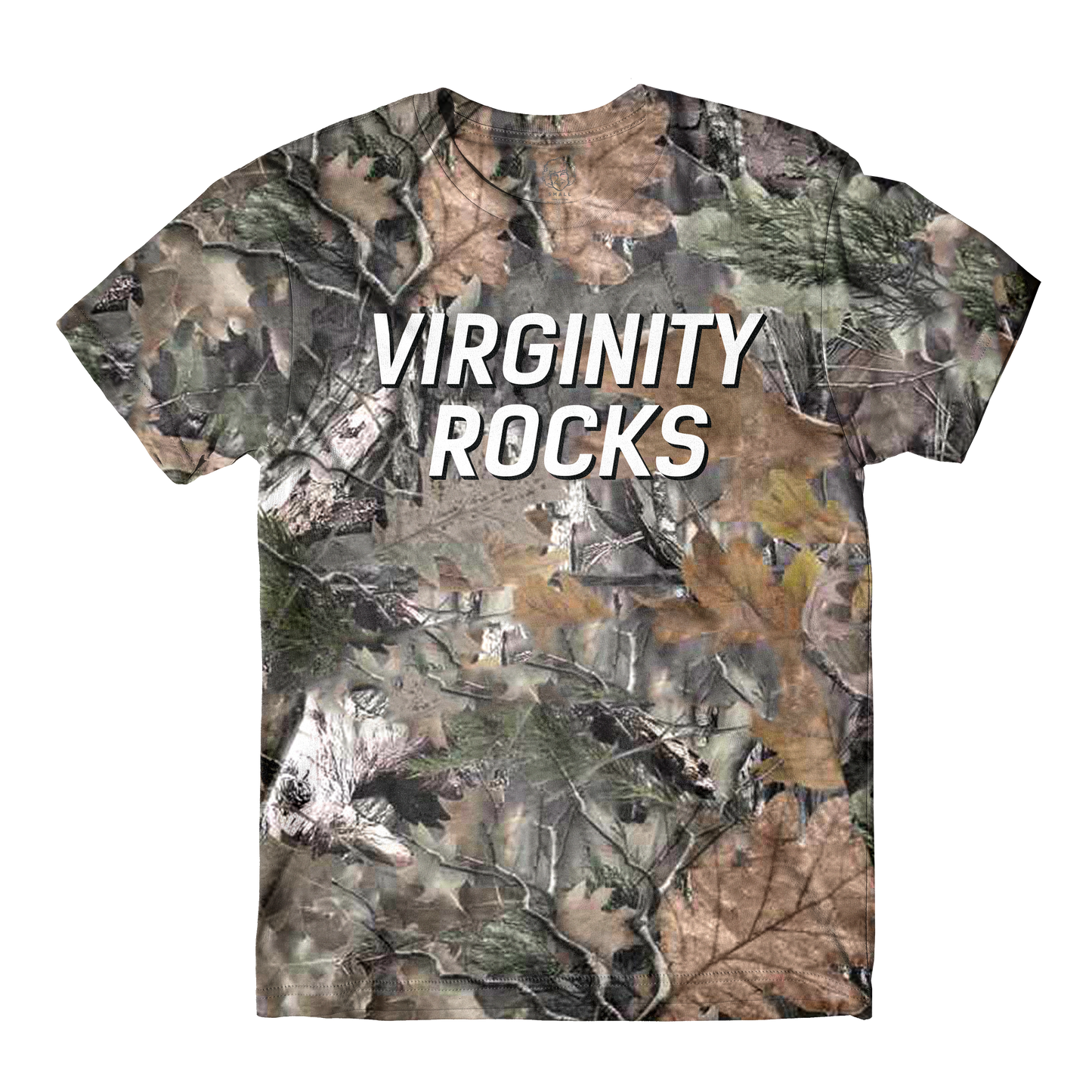 Virginity Rocks Camo Tee