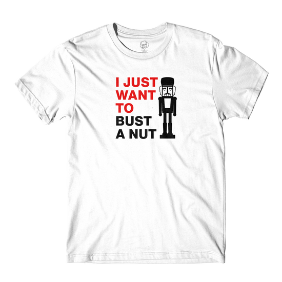 Bust A Nut White Tee