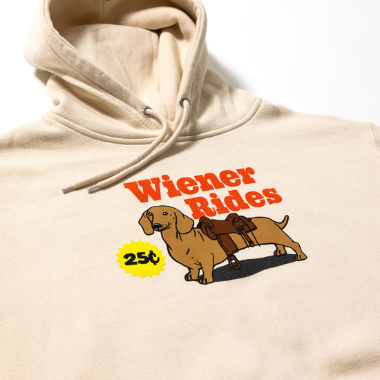 Wiener Rides Sand Hoodie