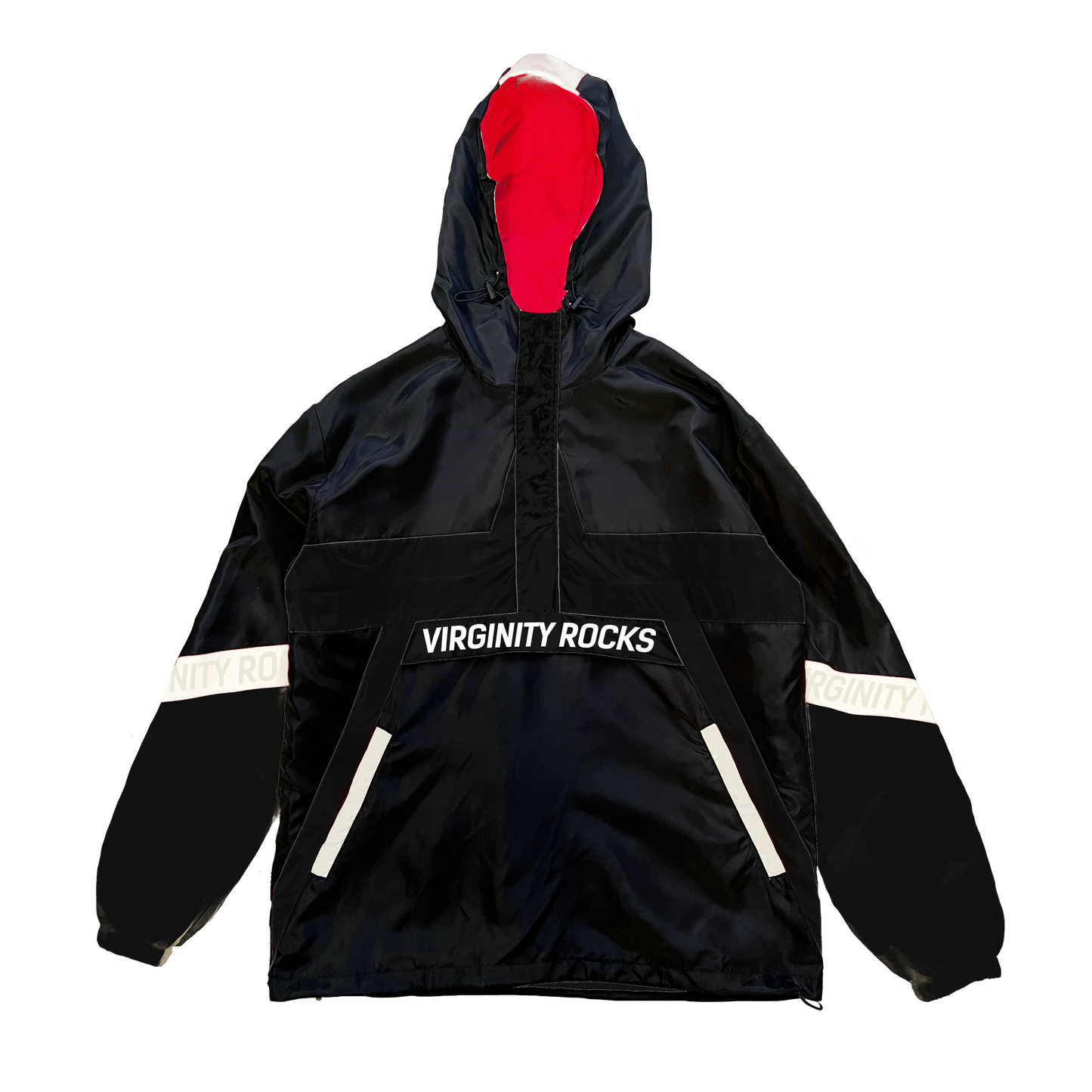 Virginity Rocks Black Windbreaker